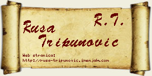 Rusa Tripunović vizit kartica